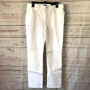 NYDJ Marilyn Straight Leg Jeans Optic White